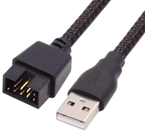 xiwai Single USB 2.0 Male Type-A to Motherboard Internal 9Pin 10Pin Male Header Cable Extension Cord with Sleeve 20cm, Stretch-Proof xiwai Single USB 2.0 Male Type-A to Motherboard Internal 9Pin 10Pin Male Header Cable Extension Cord with Sleeve 20cm, Stretch-Proof