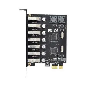 xiwai 7 Ports PCI-E to USB 3.0 HUB PCI Express Expansion Card Adapter 5Gbps for Motherboard xiwai 7 Ports PCI-E to USB 3.0 HUB PCI Express Expansion Card Adapter 5Gbps for Motherboard