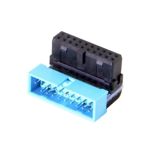 JSER USB 3.0 20pin Male to Female Extension Adapter Down Angled 90 Degree Compatible for Motherboard Mainboard JSER USB 3.0 20pin Male to Female Extension Adapter Down Angled 90 Degree Compatible for Motherboard Mainboard