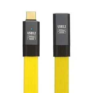 xiwai 20gbps USB4 Cable Short Flat Slim FPC USB4.0 Type-C Male to Female Extension Cord with 100W and 8K 5K Compatible with Thunderbolt3/4 0.5M xiwai 20gbps USB4 Cable Short Flat Slim FPC USB4.0 Type-C Male to Female Extension Cord with 100W and 8K 5K Compatible with Thunderbolt3/4 0.5M