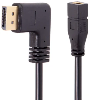 JSER Left Angled DP DisplayPort 90 Degree to Mini DP DisplayPort Female Cable for Displays Monitors JSER Left Angled DP DisplayPort 90 Degree to Mini DP DisplayPort Female Cable for Displays Monitors