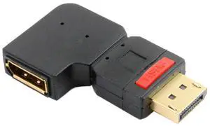 DisplayPort Male to Female Extension Adapter Standard DP 4K Right Angled 90 Degree DisplayPort Male to Female Extension Adapter Standard DP 4K Right Angled 90 Degree