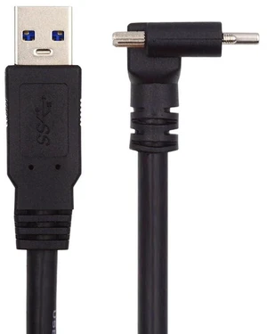 xiwai Down Up Angled USB-C Extension USB 3.1 Type-C Dual Screw Locking to Standard USB3.0 Data Cable 90 Degree for Camera 30cm xiwai Down Up Angled USB-C Extension USB 3.1 Type-C Dual Screw Locking to Standard USB3.0 Data Cable 90 Degree for Camera 30cm