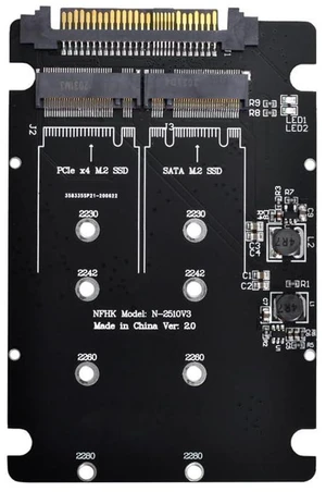 xiwai NVME U.2 SFF-8639 to NGFF M.2 M-Key SATA PCIe Combo SSD Adapter | for Mainboard,Compatible with SSD 750 p3600 p3700 xiwai NVME U.2 SFF-8639 to NGFF M.2 M-Key SATA PCIe Combo SSD Adapter | for Mainboard,Compatible with SSD 750 p3600 p3700