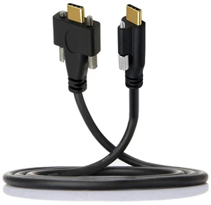 xiwai USB 3.1 Single Screw Type-C Male to USB-C Dual Thumbscrew 10Gbps High Speed Data Cable Straight Panel Mount Type 100cm xiwai USB 3.1 Single Screw Type-C Male to USB-C Dual Thumbscrew 10Gbps High Speed Data Cable Straight Panel Mount Type 100cm