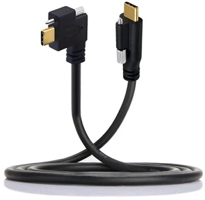 xiwai USB 3.1 Single Screw Type-C Male to USB-C Single Thumbscrew Locking Horizontal Left Right Angled 90 Degree 10Gbps Data Cable Panel Mount Type 100cm xiwai USB 3.1 Single Screw Type-C Male to USB-C Single Thumbscrew Locking Horizontal Left Right Angled 90 Degree 10Gbps Data Cable Panel Mount Type 100cm