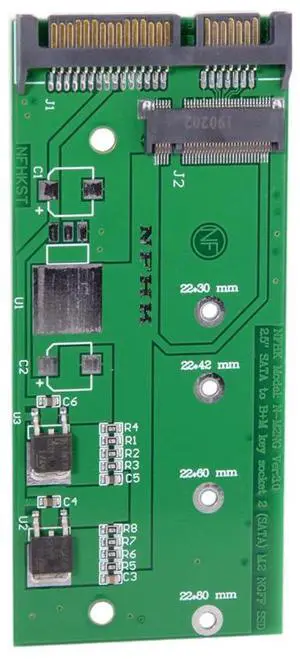 Xiwai B/M-Key M.2 NGFF 2 Lane SSD to 7mm 22pin 2.5" SATA Hard Disk Case PCBA for E431 E531 X240S Y410P Y510P Xiwai B/M-Key M.2 NGFF 2 Lane SSD to 7mm 22pin 2.5" SATA Hard Disk Case PCBA for E431 E531 X240S Y410P Y510P