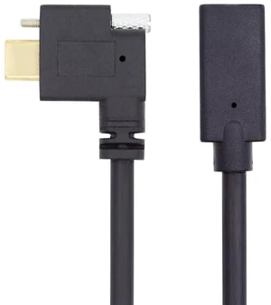 xiwai Screw Locking USB 3.1 Type C USB-C Cable Right Angled Male to Female Extension Data Cord for Realsense Camera VR Quest Link 0.3m xiwai Screw Locking USB 3.1 Type C USB-C Cable Right Angled Male to Female Extension Data Cord for Realsense Camera VR Quest Link 0.3m