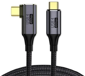 xiwai Right Angled 90 Degree USB4.0 to Straight USB4.0 Cable 40Gbps with 100W Charging and 5K@60Hz K@60Hz Compatible with Thunderbolt3/4 (2.0) xiwai Right Angled 90 Degree USB4.0 to Straight USB4.0 Cable 40Gbps with 100W Charging and 5K@60Hz K@60Hz Compatible with Thunderbolt3/4 (2.0)