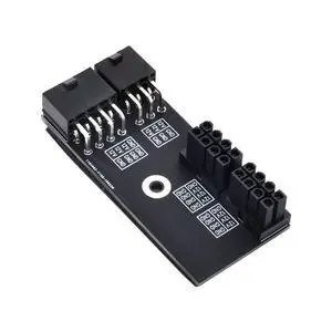 Dual ATX 8Pin Female to 6+8pin Male 180 Degree Right Angled Power Adapter for NVIDIA 3080 3090 Graphics Card GPU Dual ATX 8Pin Female to 6+8pin Male 180 Degree Right Angled Power Adapter for NVIDIA 3080 3090 Graphics Card GPU