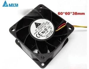 for Delta 6038 FFB0612EHE Dual Balls Bearing DC Fan with 12V 1.20A 3 Wires for Delta 6038 FFB0612EHE Dual Balls Bearing DC Fan with 12V 1.20A 3 Wires