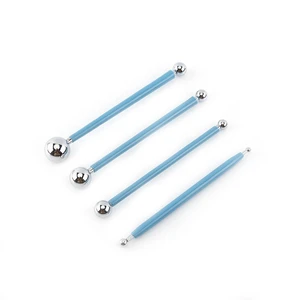 Walfront 4 Pcs Modeling Ball Tools Double Ended 8 Ball Stainless Steel Dotting Modeling Tools Clay Indentation DIY Ceramics Pottery Carving Tool Embossing Sculpting Set Walfront 4 Pcs Modeling Ball Tools Double Ended 8 Ball Stainless Steel Dotting Modeling Tools Clay Indentation DIY Ceramics Pottery Carving Tool Embossing Sculpting Set