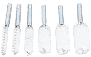 6PCS Hole Cleaning Brushes Bore Brush for Drill Twisted Wire Cleaning Brush Power Drill Cleaning Wire Brush with 1/4in Hex Shank for Power Drill Impact Driver (Nylon (White)) 6PCS Hole Cleaning Brushes Bore Brush for Drill Twisted Wire Cleaning Brush Power Drill Cleaning Wire Brush with 1/4in Hex Shank for Power Drill Impact Driver (Nylon (White))