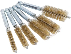 Walfront 6PCS Nylon Bore Brush Cleaning Brush Set 1/4" Hex Shank for Drill Twisted Wire Cup Brush for Cleaning Holes Tubes Non-Scratch Cleaning for Automotive Welding (Yellow Copper) Walfront 6PCS Nylon Bore Brush Cleaning Brush Set 1/4" Hex Shank for Drill Twisted Wire Cup Brush for Cleaning Holes Tubes Non-Scratch Cleaning for Automotive Welding (Yellow Copper)