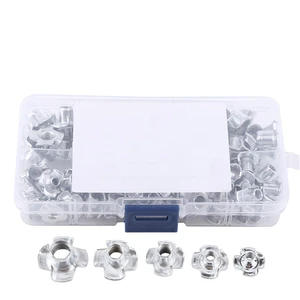 90pcs Nut Zinc Plated Carbon Steel T Nuts Four Pronged Blind Inserts for Wood Furniture Rock Climbing Holds M3/M4/M5/M6/M8 90pcs Nut Zinc Plated Carbon Steel T Nuts Four Pronged Blind Inserts for Wood Furniture Rock Climbing Holds M3/M4/M5/M6/M8