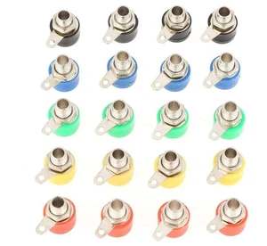20 Pcs 4mm Banana Socket Plug Mixed Color Test Probes Speaker Terminal Binding Posts Banana Plug Jack Socket Connector 4mm Panel Mount Banana Socket 20 Pcs 4mm Banana Socket Plug Mixed Color Test Probes Speaker Terminal Binding Posts Banana Plug Jack Socket Connector 4mm Panel Mount Banana Socket