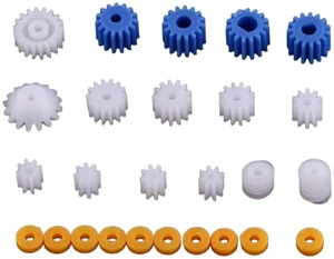 Walfront 26pcs Plastic Spindle Gear Set 2MM/2.3MM/3MM/3.17MM/4MM Motor Gear Assortment Kit for DIY Robot Car Model Hobby Craft Replacement Parts for 130/180/280/370 Motors Walfront 26pcs Plastic Spindle Gear Set 2MM/2.3MM/3MM/3.17MM/4MM Motor Gear Assortment Kit for DIY Robot Car Model Hobby Craft Replacement Parts for 130/180/280/370 Motors