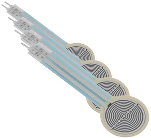 Thin Film Pressure Sensor Type Pressure Transducer Force Sensing Resistor Force Sensitive Resistor Long Tail 0-10kg for 1.27cm / 0.5" Diameter (Pack of 4) Thin Film Pressure Sensor Type Pressure Transducer Force Sensing Resistor Force Sensitive Resistor Long Tail 0-10kg for 1.27cm / 0.5" Diameter (Pack of 4)