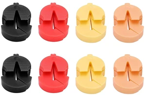 8 Pack Violin Practice Mute Soft Rubber Tourte Style Mutes for 4/4 3/4 1/2 Violins - Portable Sound Reducer for Quiet Practice, Includes Black Red Yellow Khaki 8 Pack Violin Practice Mute Soft Rubber Tourte Style Mutes for 4/4 3/4 1/2 Violins - Portable Sound Reducer for Quiet Practice, Includes Black Red Yellow Khaki