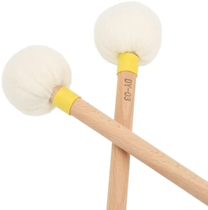 2Pcs Drum Mallets Timpani Sticks 15.35in Length White Soft Felt Maple Handle Wood Mallets for Bass Drum Snare Drum Timpani Percussion with 45mm Felt Head(Yellow) 2Pcs Drum Mallets Timpani Sticks 15.35in Length White Soft Felt Maple Handle Wood Mallets for Bass Drum Snare Drum Timpani Percussion with 45mm Felt Head(Yellow)