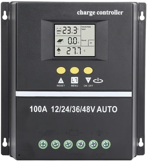 100A MPPT Solar Charge Controller Solar Panel Regulator 12V/24V/36V/48V Dual USB Ports Overload Temp Protection with 7 Work Modes for Gel Flooded LifePO4 Battery Charging 100A MPPT Solar Charge Controller Solar Panel Regulator 12V/24V/36V/48V Dual USB Ports Overload Temp Protection with 7 Work Modes for Gel Flooded LifePO4 Battery Charging