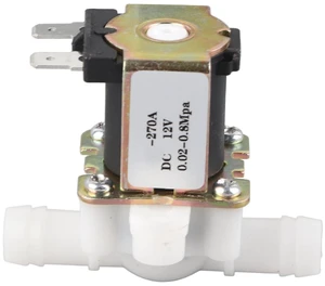 NC Water Valve 3/8 DC 12V OD12mm Plastic Electric Solenoid Valve Water Inlet Switch Feed Water Solenoid Valve Quick Connect N/C Normally Closed for Water Dispens 0.02-0.8Mpa NC Water Valve 3/8 DC 12V OD12mm Plastic Electric Solenoid Valve Water Inlet Switch Feed Water Solenoid Valve Quick Connect N/C Normally Closed for Water Dispens 0.02-0.8Mpa