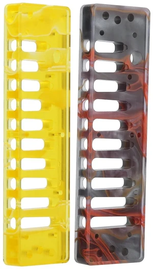 Walfront Harmonica Comb Acrylic Round Hole Nozzle Harmonica Part Instrument Accessory for SP20 (Amber Color) 24mm Replacement Combs Walfront Harmonica Comb Acrylic Round Hole Nozzle Harmonica Part Instrument Accessory for SP20 (Amber Color) 24mm Replacement Combs