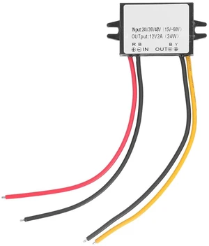 WALFRONT DC to DC Converter 24V 36V 48V Step Down to 12V 2A 24W IP67 Waterproof Voltage Reducer with Overload Protection for Vehicle LED Light Strip Hospital Equipment WALFRONT DC to DC Converter 24V 36V 48V Step Down to 12V 2A 24W IP67 Waterproof Voltage Reducer with Overload Protection for Vehicle LED Light Strip Hospital Equipment