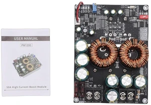 Walfront Boost Converter Step Up Voltage Converter 1200W Dual Inductor Boost Power Module for Audio Amplifier Power Source DC10-30V Vin-50V Maximum 1500W (ZK-PW1200) Walfront Boost Converter Step Up Voltage Converter 1200W Dual Inductor Boost Power Module for Audio Amplifier Power Source DC10-30V Vin-50V Maximum 1500W (ZK-PW1200)