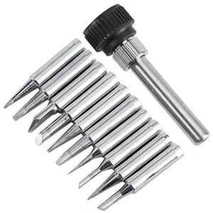 900M-T Series Copper Base Solder Iron Tips Set Electroplating Iron and Replaceable Low Temperature Soldering Shape I B K 1.2D 1.6D 2.4D 3.2D 2C 3C 4C[10 pcs Tips +1 Retaining 900M-T Series Copper Base Solder Iron Tips Set Electroplating Iron and Replaceable Low Temperature Soldering Shape I B K 1.2D 1.6D 2.4D 3.2D 2C 3C 4C[10 pcs Tips +1 Retaining