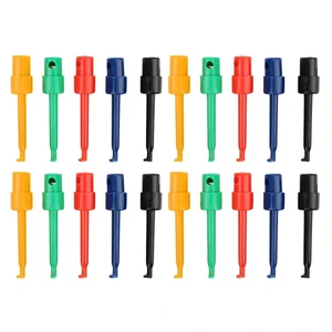 Walfront 20Pcs Test Hooks Clips Multimeter Accessories Colorful Large Spring Hook Clip Test Grabber Probe for Electronic Components Testing Walfront 20Pcs Test Hooks Clips Multimeter Accessories Colorful Large Spring Hook Clip Test Grabber Probe for Electronic Components Testing