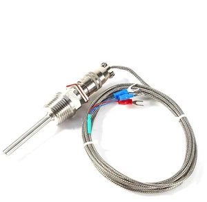 RTD PT100 Temperature Sensor Probe, 1/2" NPT Thread Stainless Steel Thermocouple, 3 Wire 2M/6.6ft Cable for PID Temperature Controller -50 to 300 RTD PT100 Temperature Sensor Probe, 1/2" NPT Thread Stainless Steel Thermocouple, 3 Wire 2M/6.6ft Cable for PID Temperature Controller -50 to 300