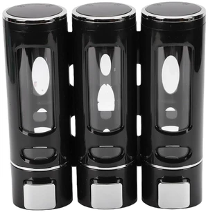 WALFRONT Shampoo and Conditioner Dispenser, ABS Wall Mounted 3 Chamber WALFRONT Shampoo and Conditioner Dispenser, ABS Wall Mounted 3 Chamber