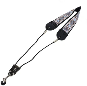 Walfront Embroidery Saxophone Neck Strap Adjustable Cotton Shoulder Strap with Padded Comfort Metal Hook for Alto Tenor Saxophone Players Practice Band Performance (TS05 five Leaf Grass) Walfront Embroidery Saxophone Neck Strap Adjustable Cotton Shoulder Strap with Padded Comfort Metal Hook for Alto Tenor Saxophone Players Practice Band Performance (TS05 five Leaf Grass)