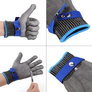 Walfront Cut Gloves Stainless Meat Cutting Glove for Food Prep Kitchen Meat Cutting Protective Protection Grade 5 Walfront Cut Gloves Stainless Meat Cutting Glove for Food Prep Kitchen Meat Cutting Protective Protection Grade 5