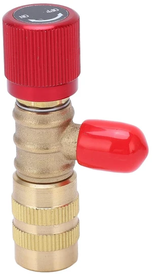 Refrigerant Charging Valve Brass Liquid Safety Valve for R22 R410 R134A R404 1/4in Male 5/16in Female Air Conditioner Manifold Refrigerant Charging Valve Brass Liquid Safety Valve for R22 R410 R134A R404 1/4in Male 5/16in Female Air Conditioner Manifold