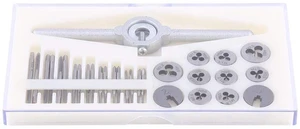 Walfront 30Pcs/Set Metric Tap Dies Set Screw Threading Tapping Hand Tools Kit with Adjustable Wrench M1 M1.1 M1.2 M1.4 M1.6, M1.8 M2.0 M2.2 M2.5 Walfront 30Pcs/Set Metric Tap Dies Set Screw Threading Tapping Hand Tools Kit with Adjustable Wrench M1 M1.1 M1.2 M1.4 M1.6, M1.8 M2.0 M2.2 M2.5