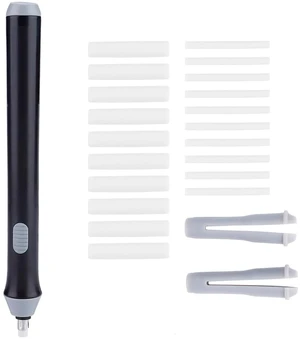 Electric Eraser Kit Automatic Pencil Eraser Battery Operated with 20 Eraser Refills Detailer Tool for Artists Sketching Pencils/Drafting Pencil/Graphite(Black) Electric Eraser Kit Automatic Pencil Eraser Battery Operated with 20 Eraser Refills Detailer Tool for Artists Sketching Pencils/Drafting Pencil/Graphite(Black)