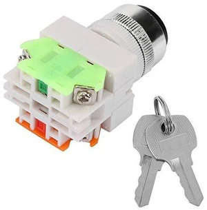 Key Operated Switch 2 Position Selector with 2 Keys 2 Position 1NO+1NC Security Key Lock Switch LAY37-11Y/21 220V 5A Rotary Selector Key Operated Switch 2 Position Selector with 2 Keys 2 Position 1NO+1NC Security Key Lock Switch LAY37-11Y/21 220V 5A Rotary Selector