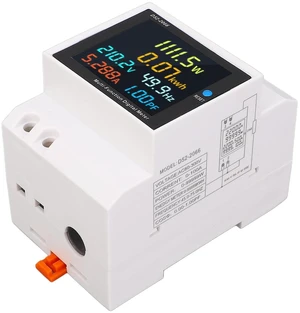 WALFRONT Digital Single Phase Energy Meter Din Rail Electricity Usage Monitor for Voltage Current KWh Frequency Power Factor Tester WALFRONT Digital Single Phase Energy Meter Din Rail Electricity Usage Monitor for Voltage Current KWh Frequency Power Factor Tester