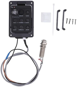WALFRONT Acoustic Guitar Preamp EQ Equalizer with LED Display, Onboard Preamp and Tuner for Presys Plus, Volume Control Guitar Tool WALFRONT Acoustic Guitar Preamp EQ Equalizer with LED Display, Onboard Preamp and Tuner for Presys Plus, Volume Control Guitar Tool