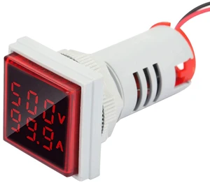 LED Indicator Light, AC Voltage Light Panel Digital Display Indicator Light 22mm 0-100A Current Indicator Green Red Yellow Blue Indicator Lights Flush Panel Mount(Red) LED Indicator Light, AC Voltage Light Panel Digital Display Indicator Light 22mm 0-100A Current Indicator Green Red Yellow Blue Indicator Lights Flush Panel Mount(Red)