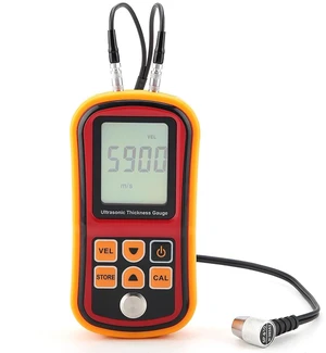 Digital Ultrasonic Thickness Large LCD Display Sound Speed Meter Auto Calibration 5MHz 1.2-300mm for Metal Steel Plate Plastic Ceramic (Without Battery) Digital Ultrasonic Thickness Large LCD Display Sound Speed Meter Auto Calibration 5MHz 1.2-300mm for Metal Steel Plate Plastic Ceramic (Without Battery)