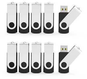 Flash Drives 32GB, Aiibe 20 Pack 32 GB Flash Drive Bulk USB Flash Drives 32GB USB 2.0 Thumb Drive Swivel Memory Stick USB Drive (Black) Flash Drives 32GB, Aiibe 20 Pack 32 GB Flash Drive Bulk USB Flash Drives 32GB USB 2.0 Thumb Drive Swivel Memory Stick USB Drive (Black)