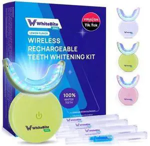 Teeth Whitening Kit for Sensitive Teeth 32X LED Light + 35% Carbamide Peroxide Gel + Remineralizing Gel | Dental-Grade Whitening at Home Flavor Lemon Teeth Whitening Kit for Sensitive Teeth 32X LED Light + 35% Carbamide Peroxide Gel + Remineralizing Gel | Dental-Grade Whitening at Home Flavor Lemon