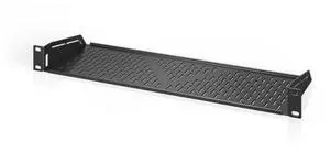 Vented Cantilever 1U Universal Rack Shelf, 6" Deep, for 19 Equipment Racks. Heavy-Duty 2.4mm Cold Rolled Steel, 40lbs Capacity Vented Cantilever 1U Universal Rack Shelf, 6" Deep, for 19 Equipment Racks. Heavy-Duty 2.4mm Cold Rolled Steel, 40lbs Capacity