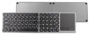 Foldable Bluetooth Keyboard, Portable Keyboard with Sensitive Touchpad and Stand, Pocket Sized Folding Travel Keypad Compatible with iOS for Android Phone Tablet Foldable Bluetooth Keyboard, Portable Keyboard with Sensitive Touchpad and Stand, Pocket Sized Folding Travel Keypad Compatible with iOS for Android Phone Tablet