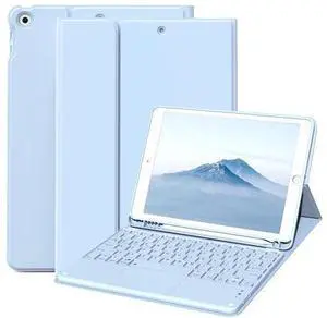 JKSML 10.2 inch iPad 9th/8th/7th Generation 2021/2020/2019 Case with Touchpad Keyboard and Pencil Holder, Rechargeable Detachable Bluetooth Trackpad Keyboard (Quick Connection), Auto Wake/Sleep, Blue JKSML 10.2 inch iPad 9th/8th/7th Generation 2021/2020/2019 Case with Touchpad Keyboard and Pencil Holder, Rechargeable Detachable Bluetooth Trackpad Keyboard (Quick Connection), Auto Wake/Sleep, Blue