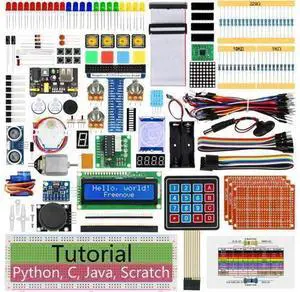 Ultimate Starter Kit for Raspberry Pi 5 4 B 3 B+ 400 Zero 2 W, 962-Page Detailed Tutorial, Python C Java Scratch Processing Code, 223 Items, 128 Projects (Raspberry Pi NOT Included) Ultimate Starter Kit for Raspberry Pi 5 4 B 3 B+ 400 Zero 2 W, 962-Page Detailed Tutorial, Python C Java Scratch Processing Code, 223 Items, 128 Projects (Raspberry Pi NOT Included)