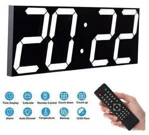 Remote Control Digital Led Wall Clock, Multifunction Led Clock, Large Calendar, Minute Alarm Clock, Countdown Led Clock, Big Thermometer, Mute Clock (Black Shell) Remote Control Digital Led Wall Clock, Multifunction Led Clock, Large Calendar, Minute Alarm Clock, Countdown Led Clock, Big Thermometer, Mute Clock (Black Shell)